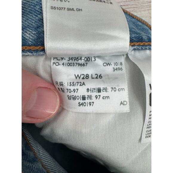 Levi's Premium Wedgie‎ Straight Jeans Women's Size 28 Blue Light Wash Denim - Picture 15 of 15